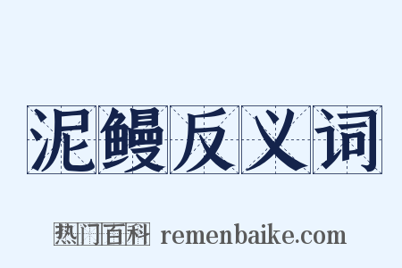 泥鳗反义词是什么意思的图片